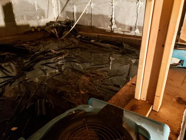 Crawlspace Water Cleanup in Belleville